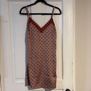 Hollister Red and White Patterned Dress